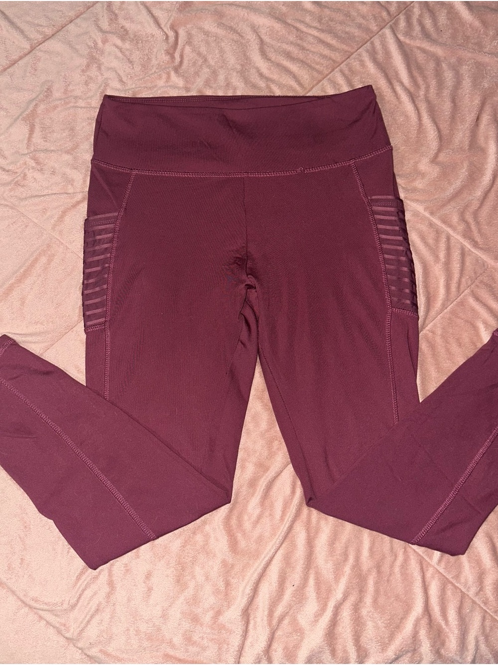 Bally pink High-Waist Leggings with Side Mesh Panels